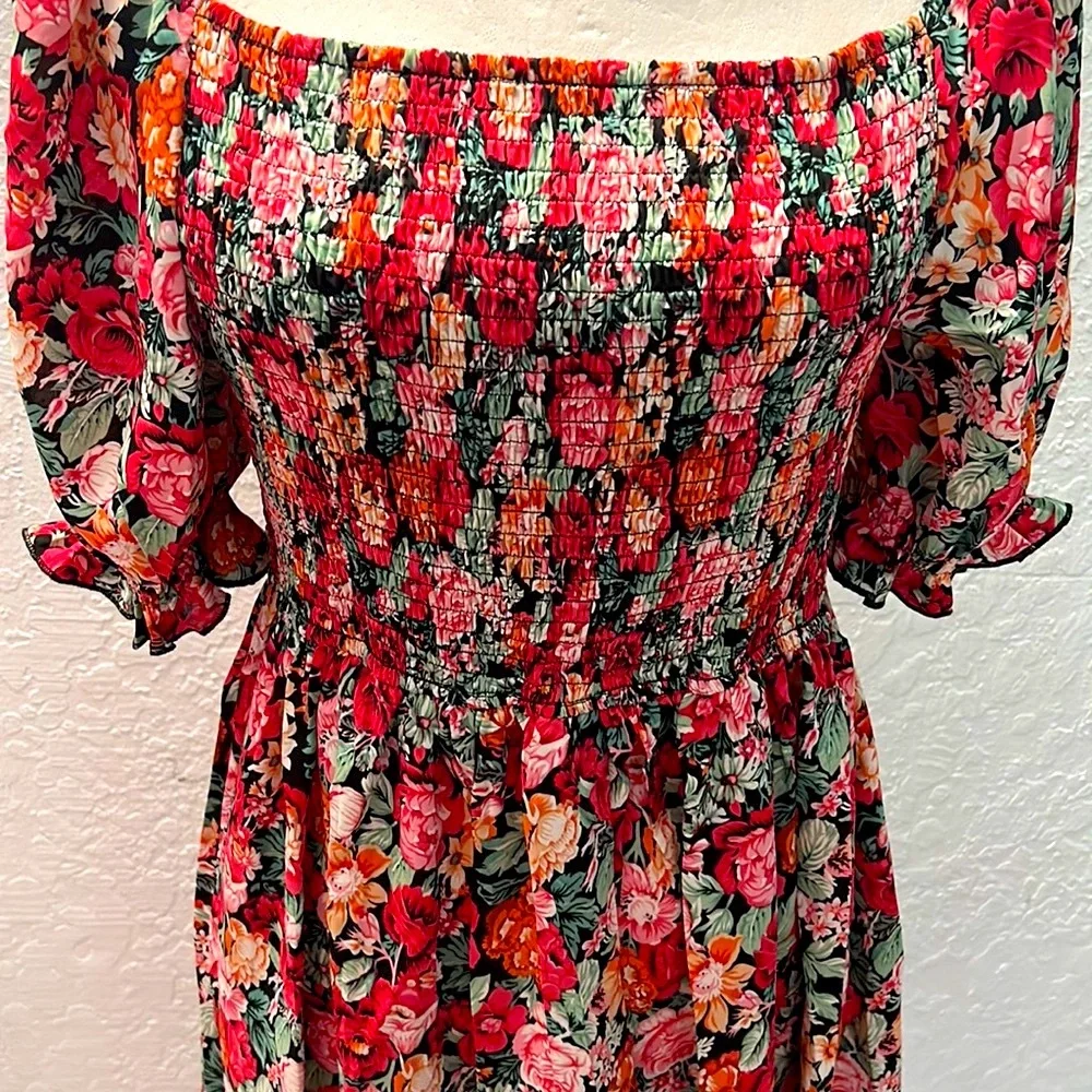 Multicolor color Floral Printed Maxi Dress